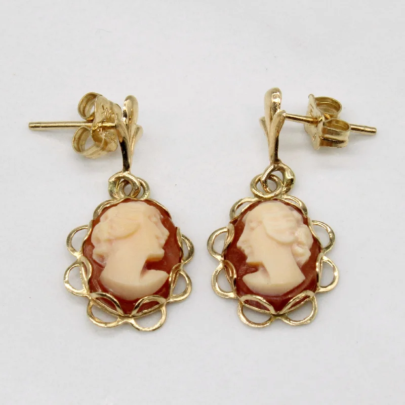 Don't Miss Out On Jaw-Dropping Jewelry Discounts Cameo Shell Drop Earrings | 5.50ctw |