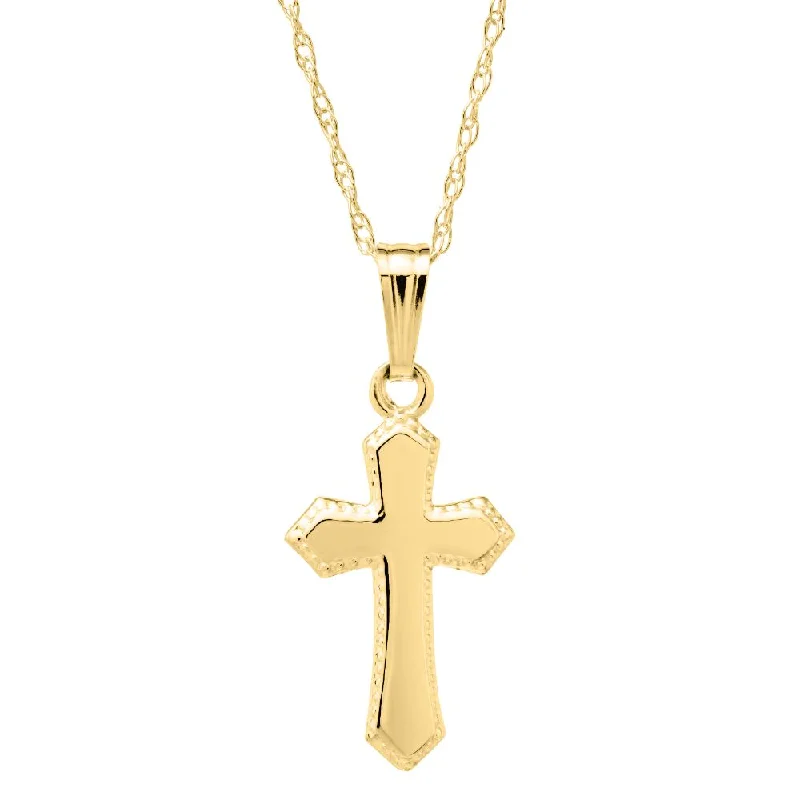 Children's 14k Cross Pendant Necklace 15"