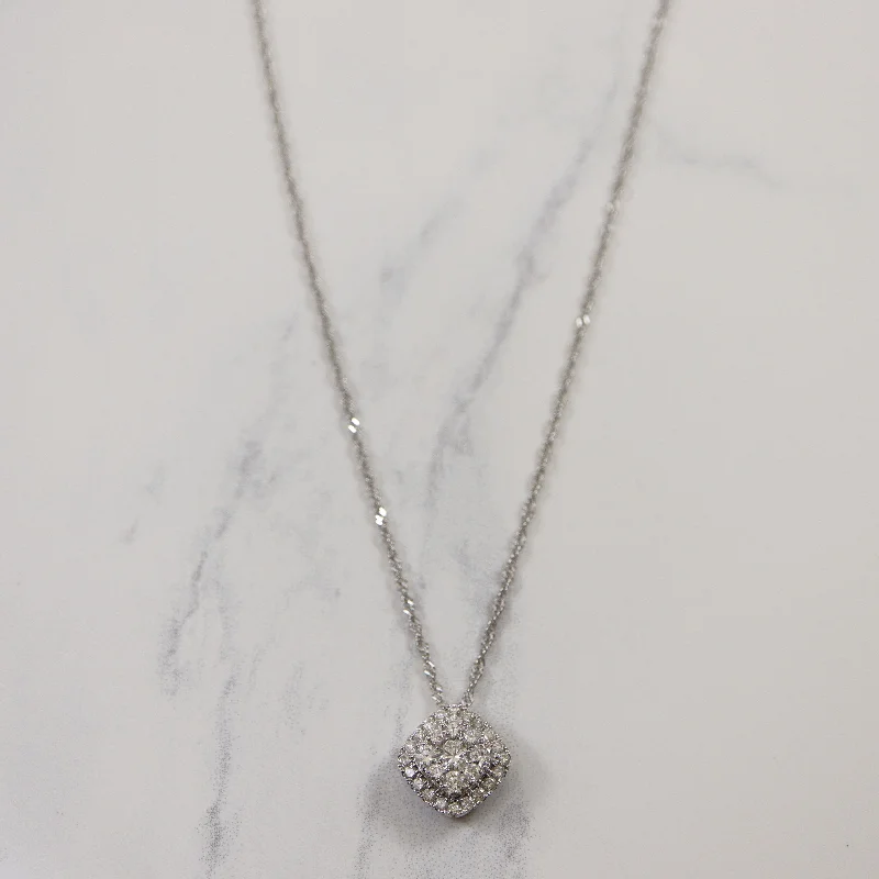 Cluster Diamond Necklace | 0.80ctw | 21" |