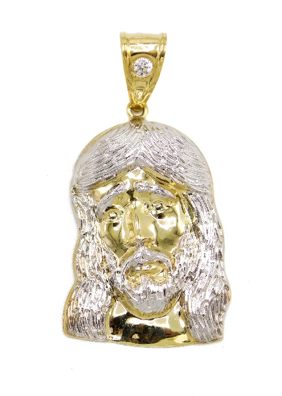 The Ultimate Jewelry Sale – Exclusive Styles At Great Prices 10K Gold Jesus Head Pendant | Customizable Size