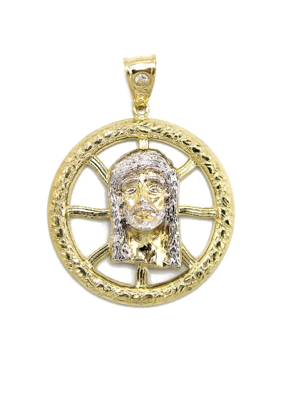 Chic And Stylish Jewelry At Discounted Prices 10K Gold Jesus Head Pendant | 6.5 Grams