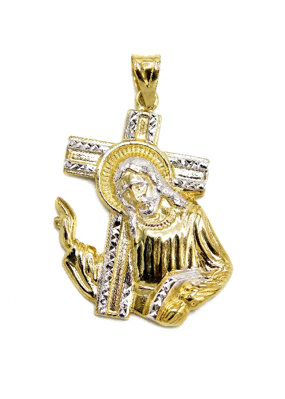 Big Savings On Your Favorite Jewelry Pieces 10K Gold Jesus Cross Pendant | 3.2 Grams