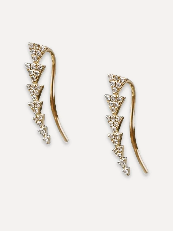 14K Diamond Pointed Ear Crawler