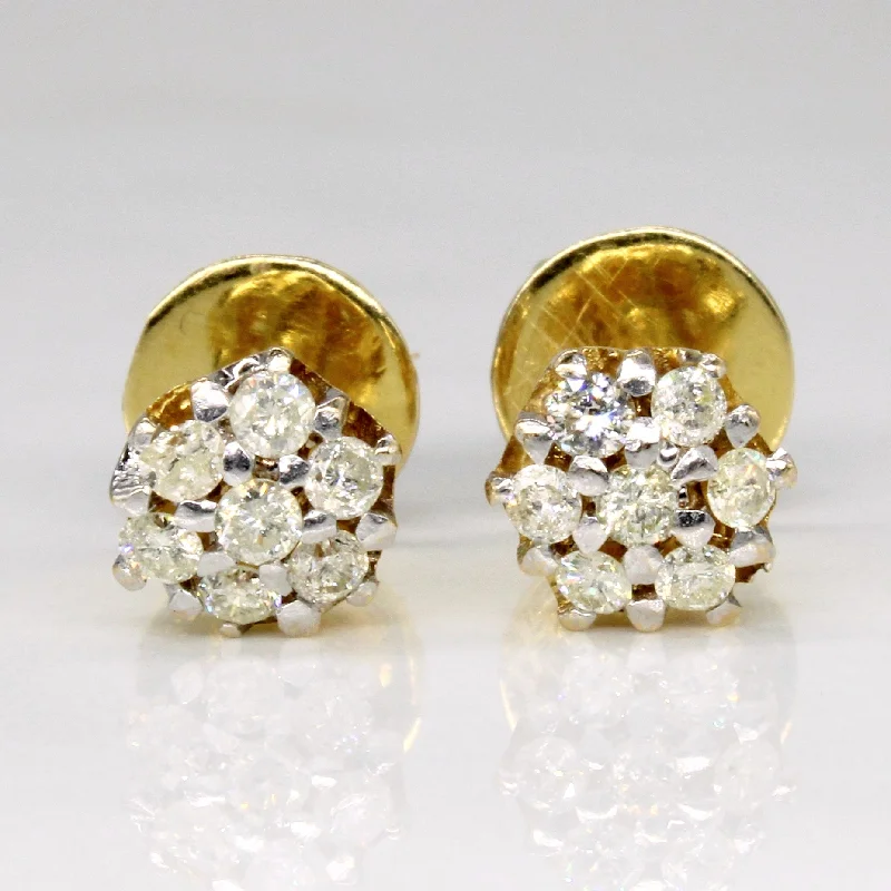 Sparkle More For Less – Jewelry Sale Happening Now Diamond Cluster Earrings | 0.20ctw |