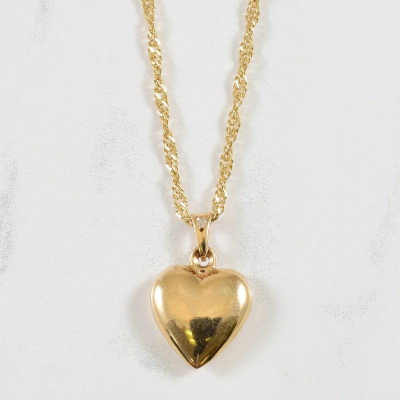 Diamond Heart Necklace | 0.01ct | 22.25" |