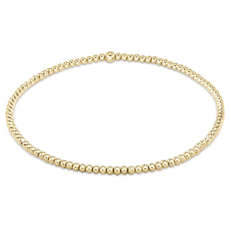 enewton 5.5" egirl Classic Gold 2mm Bead Bracelet