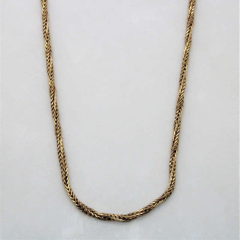 10k Yellow Gold Twisted Wheat Chain | 20" |