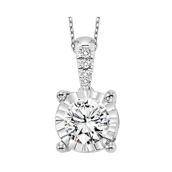 14KT WHITE GOLD DIAMOND (1/10 CTW) PENDANT