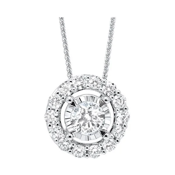 14KT WHITE GOLD DIAMOND (1CTW) PENDANT