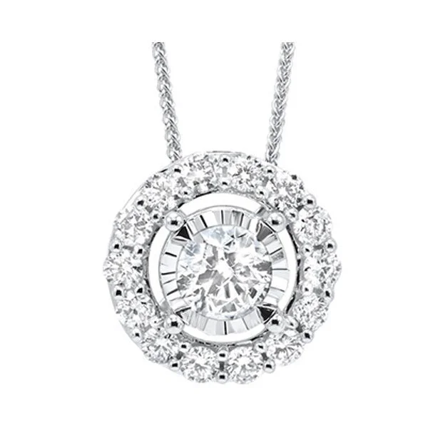 14KT WHITE GOLD DIAMOND (1/5CTW) PENDANT