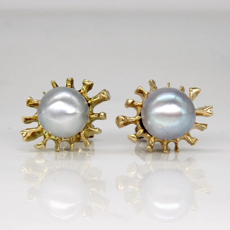 Fine Jewelry, Limited-Time Offers Available Grey Pearl Earrings