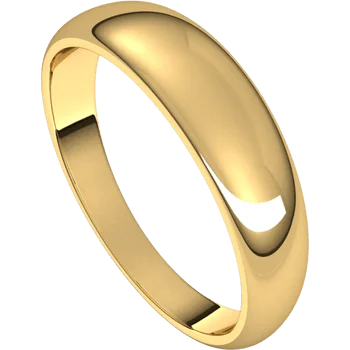 Half Round Tapered Men's Wedding Band