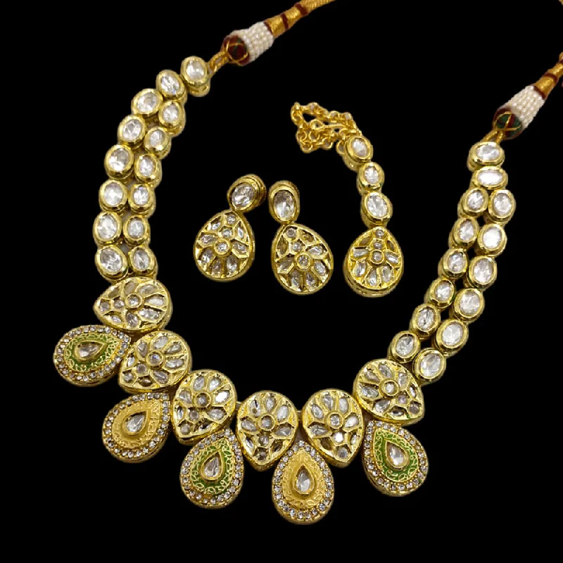 Limited-Time Jewelry Sale – Don't Miss Out On Dazzling Discounts Lucentarts Jewellery Gold Plated Kundan  Necklace Set