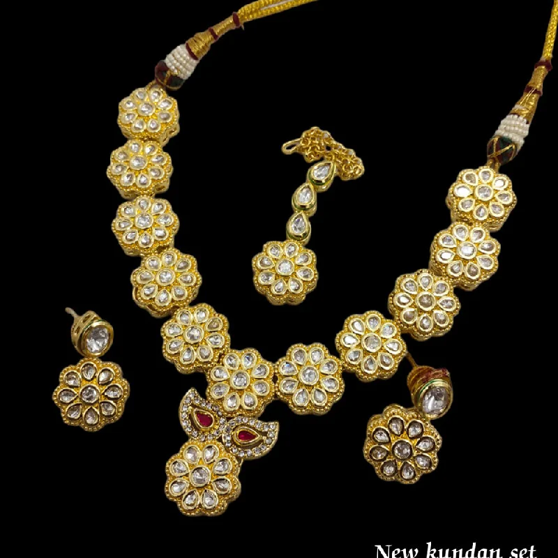 Affordable Glamour – Premium Jewelry For Less Lucentarts Jewellery Gold Plated Kundan  Necklace Set