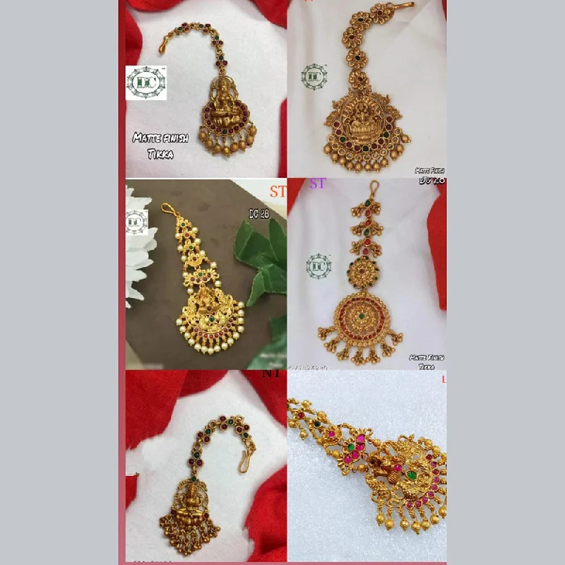 Get Your Favorite Jewelry At The Best Price Lucentarts Jewellery Gold Plated Assorted Design Maangtikka Combo