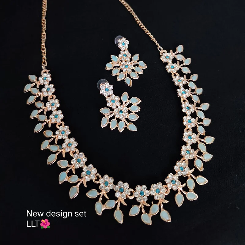 Timeless Jewelry Styles At Wallet-Friendly Prices Lucentarts Jewellery Gold Plated Flower Leaf Necklace Set