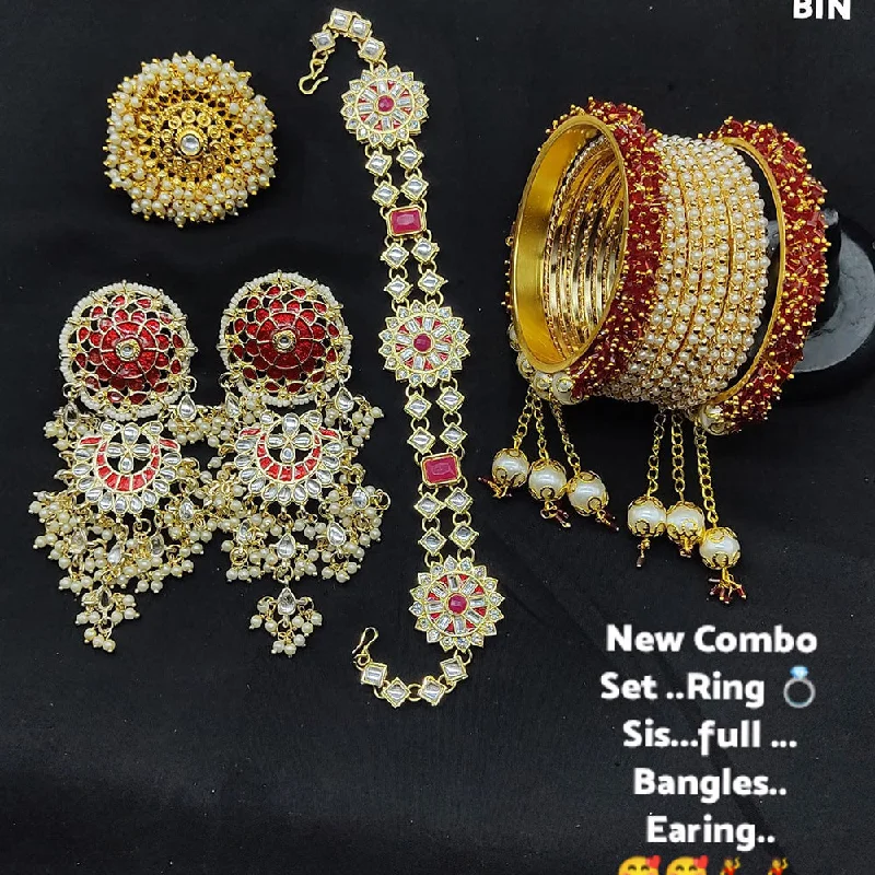 Clearance Sale On High-End Jewelry Collections Lucentarts Jewellery Gold Plated Jewellery Combo