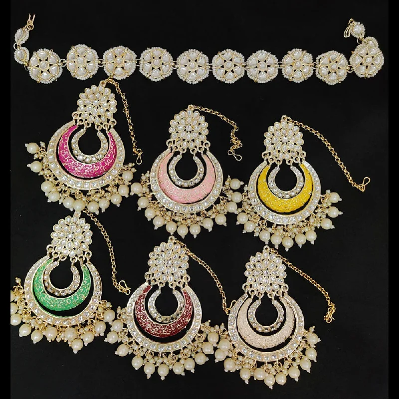 Shop Handcrafted Jewelry At Special Promotional Rates Lucentarts Jewellery Gold Plated Kundan Stone Sheeshphool With Mangtikka