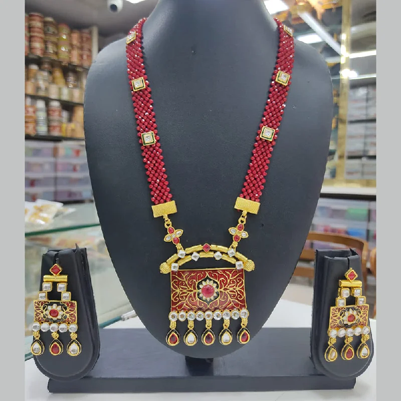 Jewelry Flash Sale – Stylish Designs At Unbeatable Rates Lucentarts Jewellery Gold Plated Meenakari Necklace Set