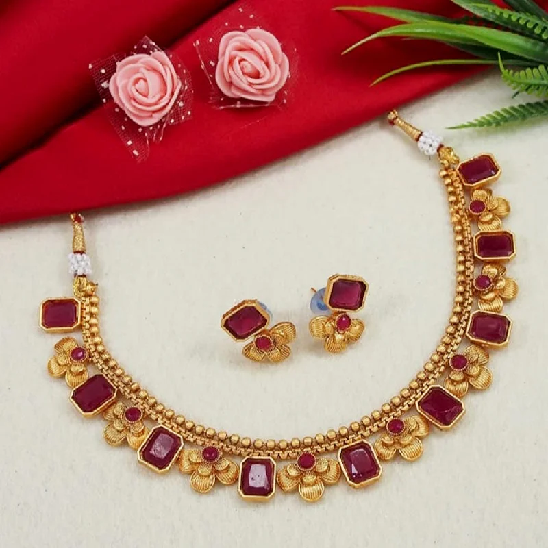 Discover Unique Jewelry With Special Limited-Time Offers Lucentarts Jewellery Gold Plated Necklace Set