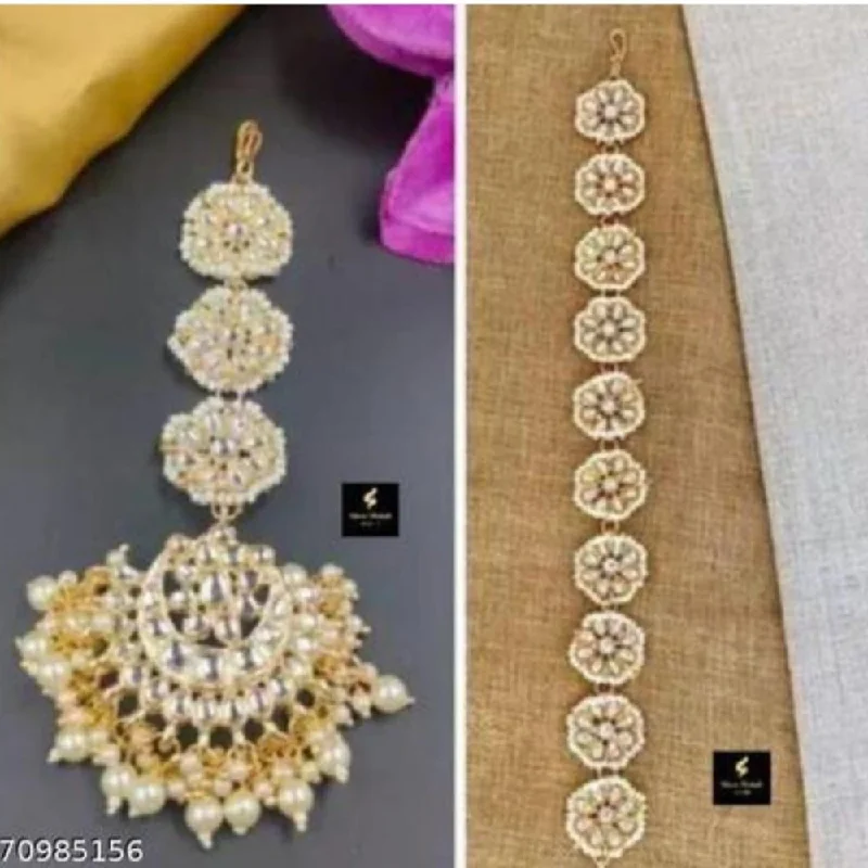 Breathtaking Jewelry, Breathtaking Prices Lucentarts Jewellery Gold Plated Sheeshphool With Maangtikka