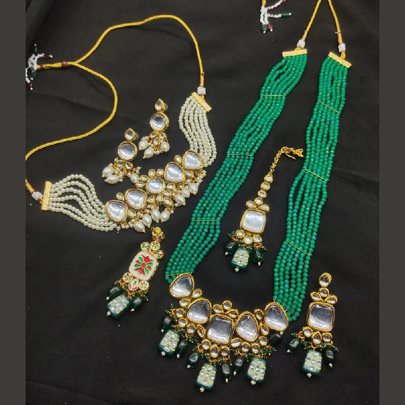 Unmissable Jewelry Discounts – Elevate Your Look For Less Lucentarts Jewellery Kundan Choker And Long Necklace Set