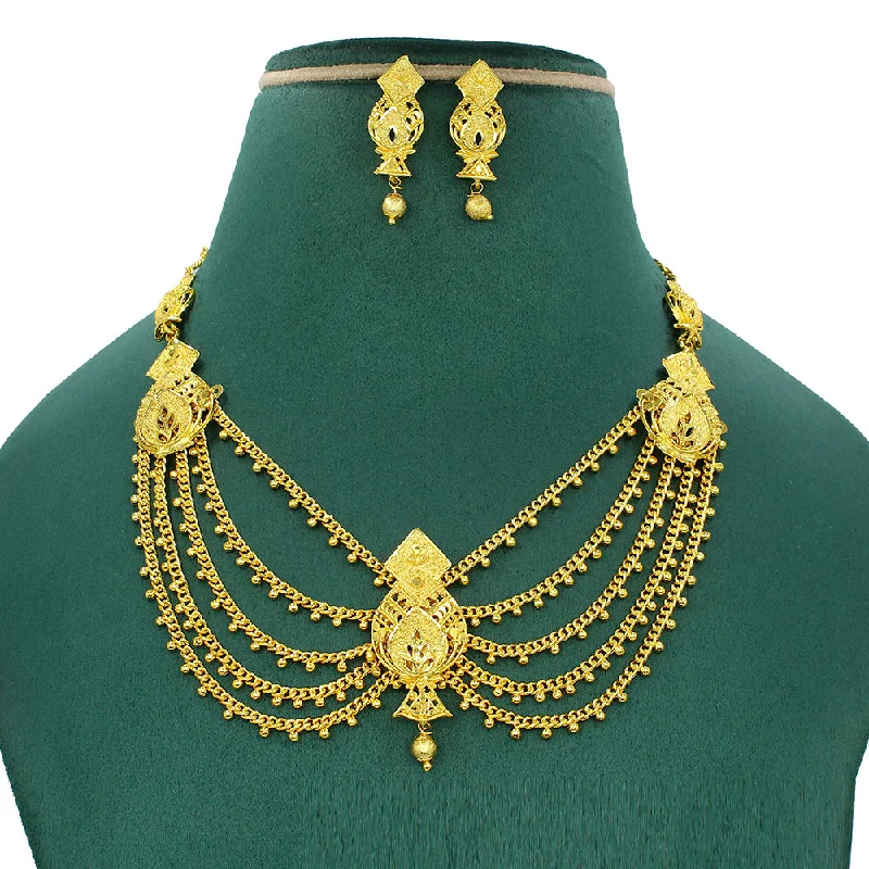 Chic And Stylish Jewelry At Exclusive Prices Mahavir Dye Gold Necklace Set