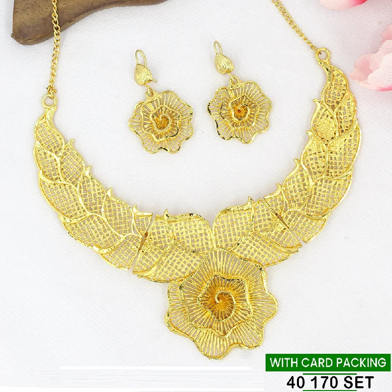 Limited-Stock Jewelry Sale – Once It's Gone, It's Gone Mahavir Gold Plated Necklace Set