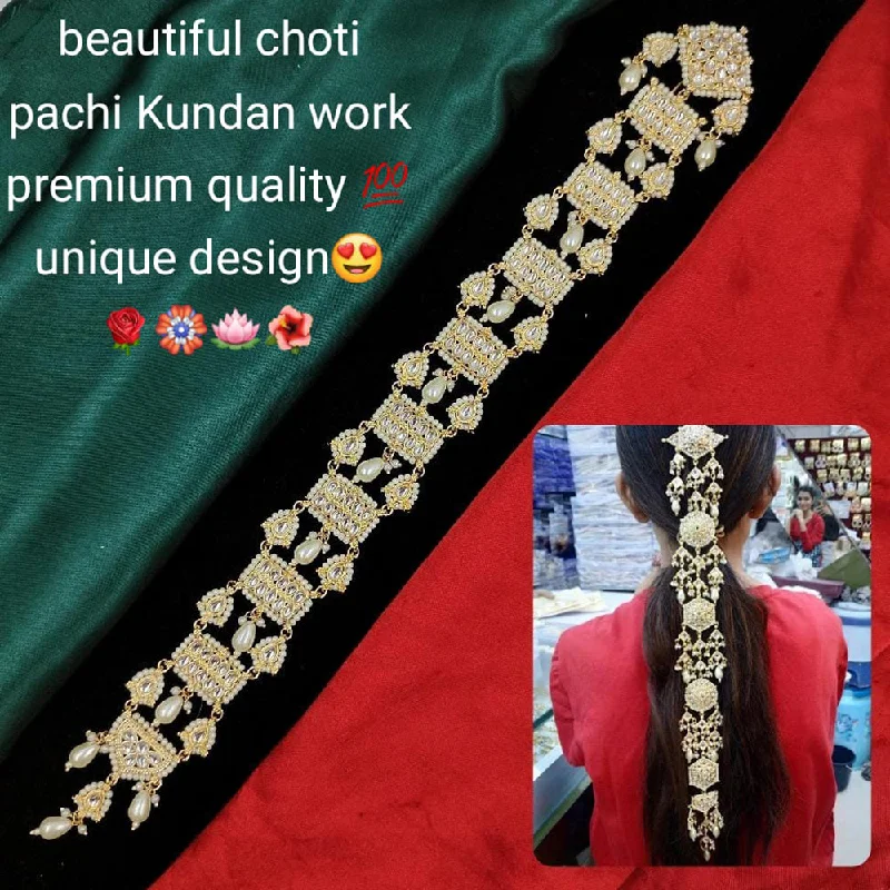 Exclusive Jewelry Offers – Sparkle For Less Manisha Jewellery Gold Plated Kundan Stone Hair Choti