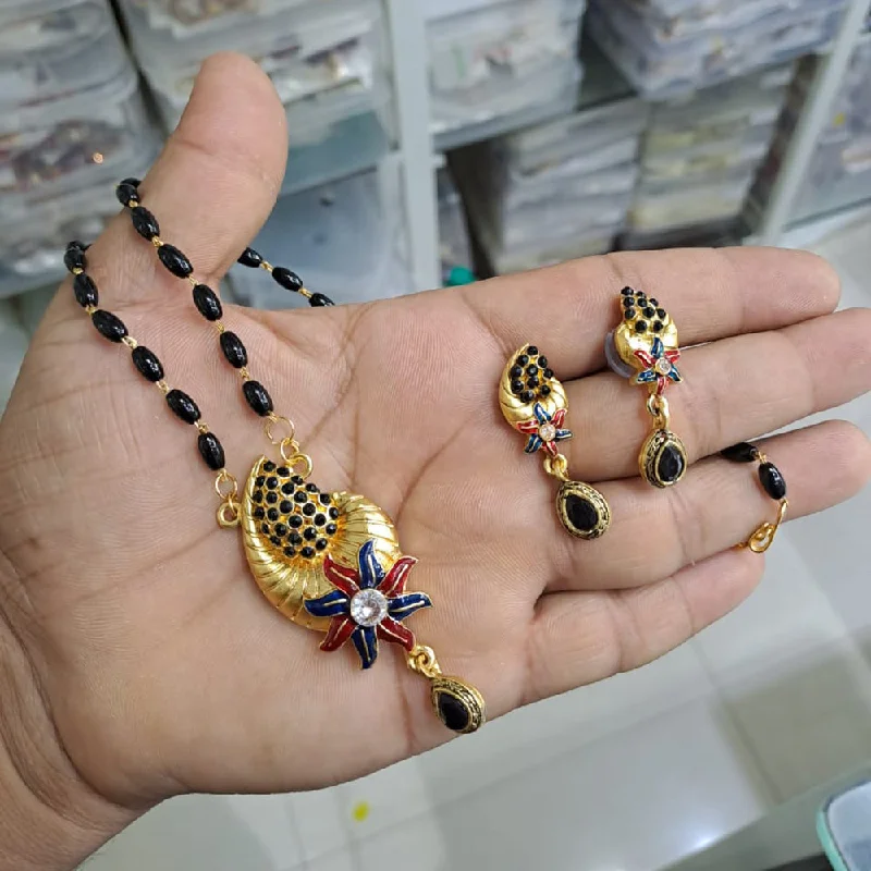 Stunning Jewelry At Even More Stunning Prices Manisha Jewellery Gold Plated Pota Stone Mangalsutra