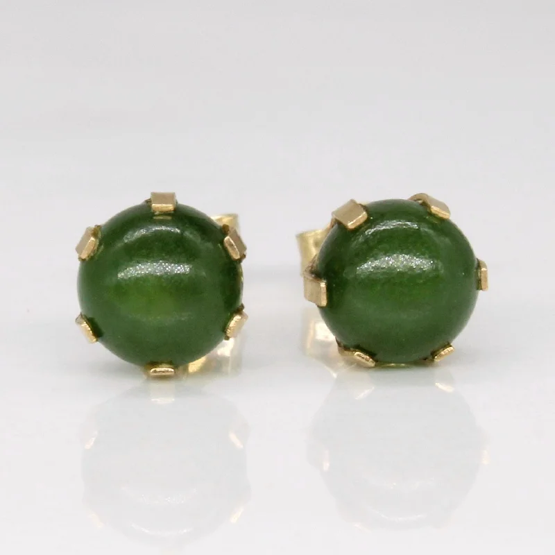 Waterproof Stainless Steel Jewelry For Lasting Beauty Nephrite Jade Earrings | 1.60ctw |