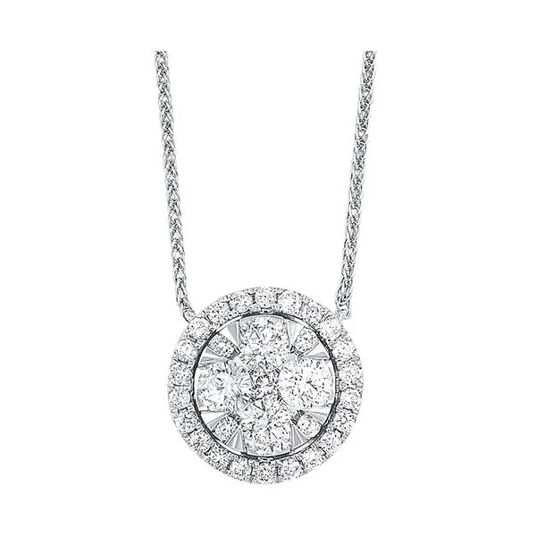 14KT WHITE GOLD DIAMOND (1/2CTW) NECKLACE