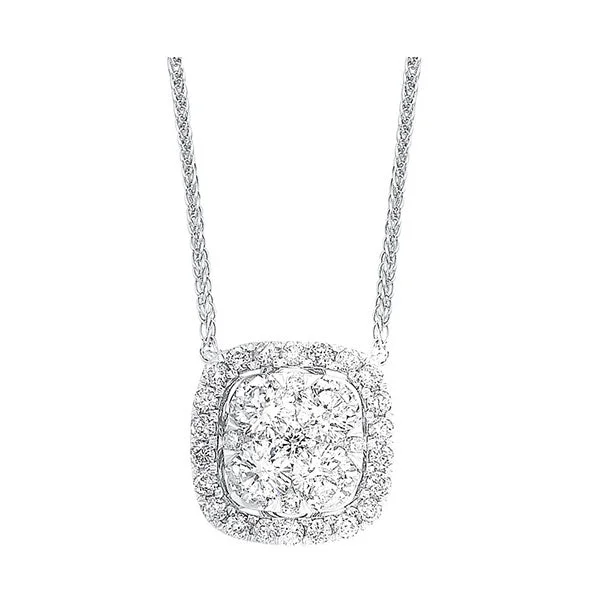 14KT WHITE GOLD DIAMOND (1/2CTW) NECKLACE