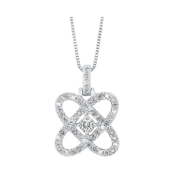 14KT WHITE GOLD DIAMOND (1/4CTW) PENDANT