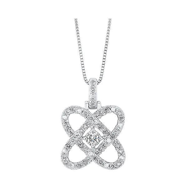 Silver Diamond (1/4Ctw) Pendant