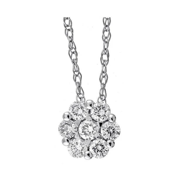 14KT WHITE GOLD DIAMOND (1/6CTW) PENDANT