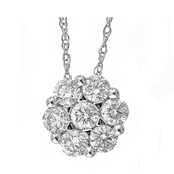 14KT WHITE GOLD DIAMOND (1/2CTW) PENDANT