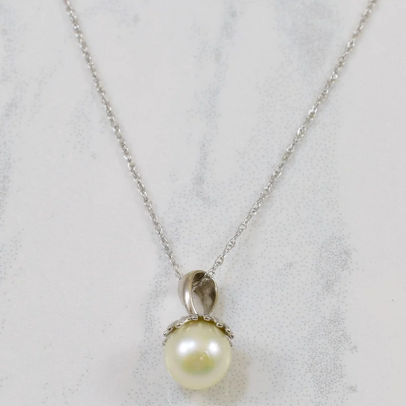 Pearl Drop Necklace | 1.90ct | 18" |