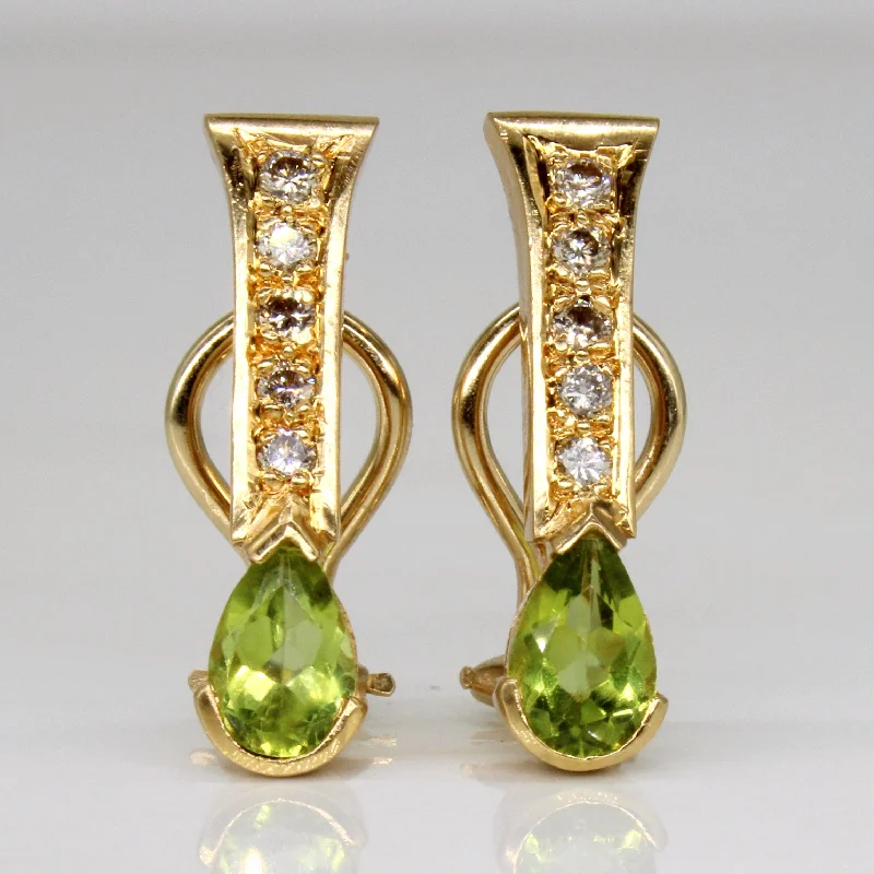 Seasonal Jewelry Deals – Elevate Your Style Peridot & Diamond Earrings | 1.40ctw, 0.30ctw |