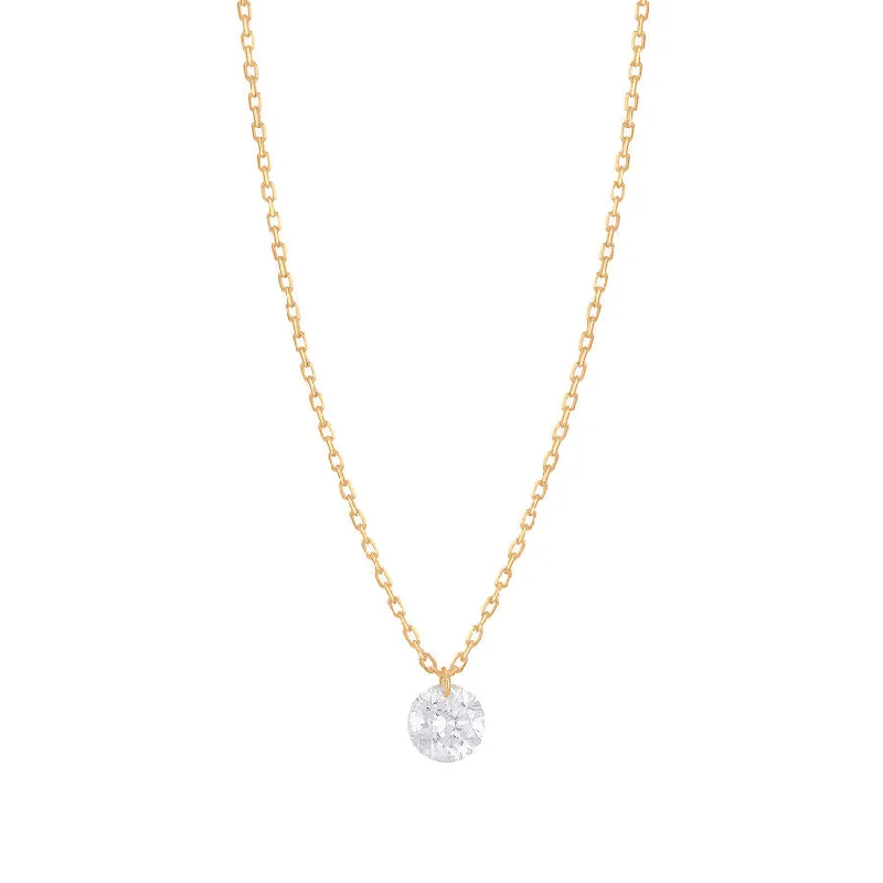 Danaé 18K Gold Necklace w. Diamond, 0.23 ct