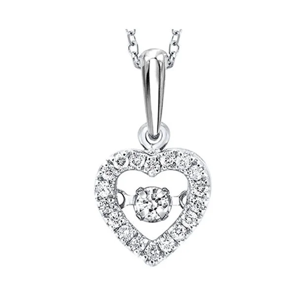 10KT WHITE GOLD DIAMOND (1/5CTW) PENDANT