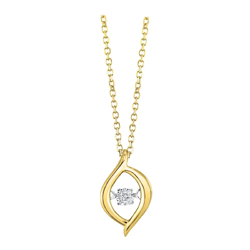 Dancing Diamond Pendant Necklace