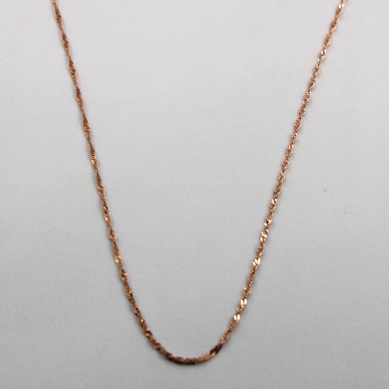 18k Rose Gold Singapore Chain | 17"|