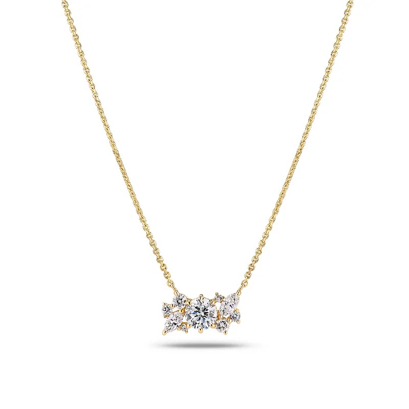 Lovere 14K Gold Necklace w. Lab-Grown Diamonds