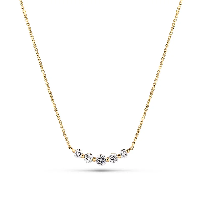 Tiara Piccolo 14K Gold Necklace w. Lab-Grown Diamonds