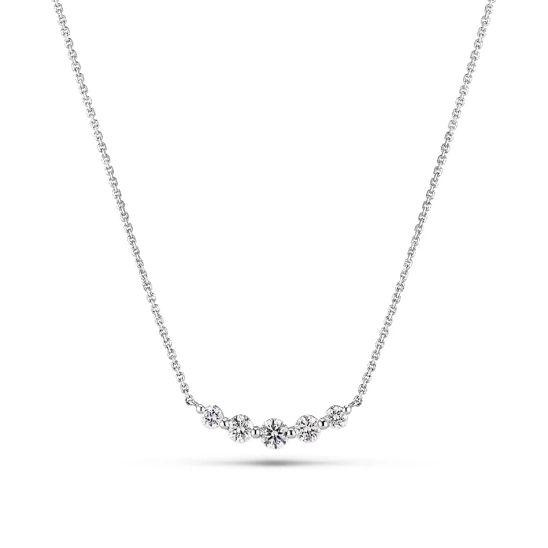 Tiara Piccolo 14K Whitegold Necklace w. Lab-Grown Diamonds