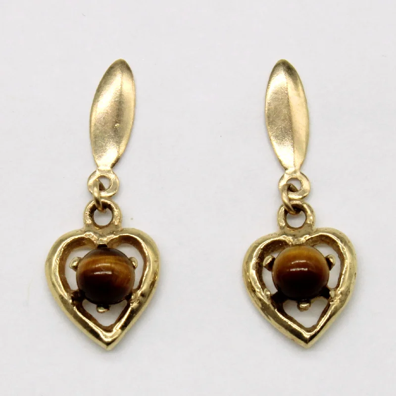 The Ultimate Jewelry Sale – Exclusive Styles At Great Prices Tiger's Eye Drop Heart Earrings | 1.60ctw |