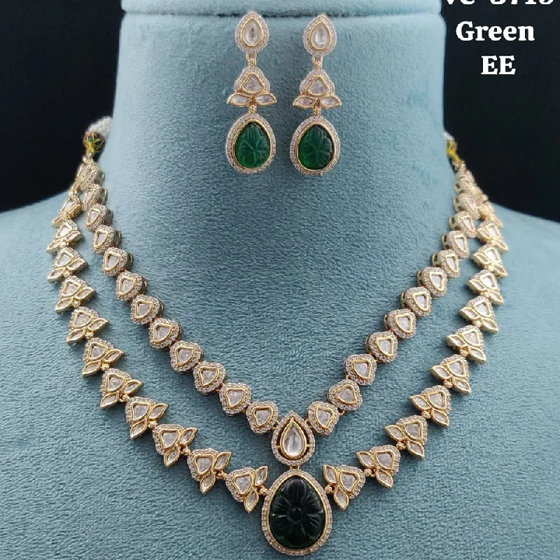 Unmissable Discounts On Timeless Jewelry Pieces Vivah Creations Gold Plated Reverse AD Necklace Set