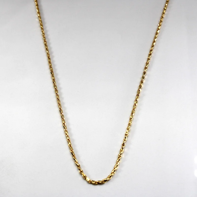 18k Yellow Gold Beading Chain | 26"|