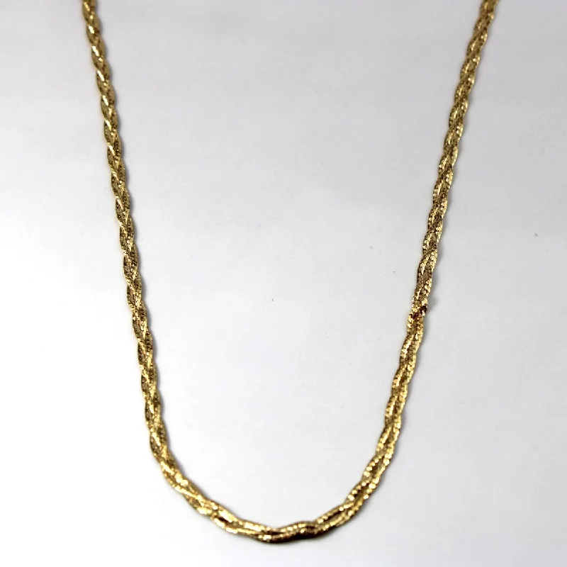 10k Yellow Gold Braided Chain | 19"|